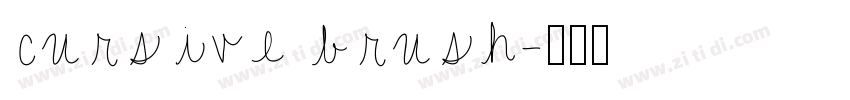 cursive brush字体转换